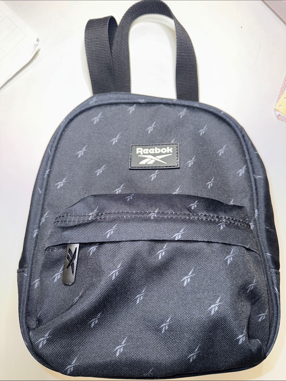 Reebok Black Mini Backpack with Subtle Logo Print. Excellent Condition